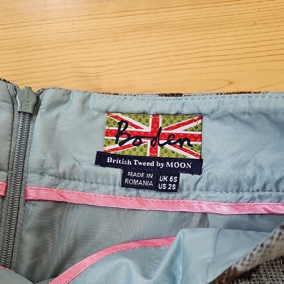 Boden Blue and Brown Polka Dot Pencil Skirt - Picture 2 of 7